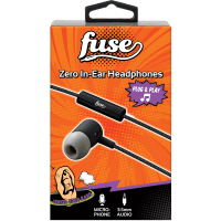 Zero Plug & Play Black In Ear Headphones (1pk)