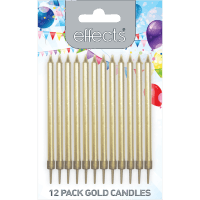 Gold Candles 10cm (12pk)