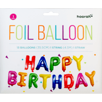 Happy Birthday Foil Balloon Banner (1pk)