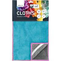 Double Layer Microfibre Dishcloths (2pk)