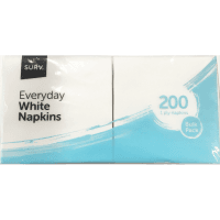 Everyday White 1ply Lunch Napkins (200pk)