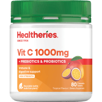 Vit C 1000mg + Probiotics Tropical Flavour Chewable Tablets (80pk)