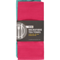 Rose & Grey Microfibre Tea Towel (2pk)