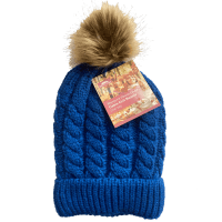Asst Cable Knit Beanie Fleece Lined (1pk)