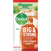Antibacterial Big & Strong Multipurpose Cleaning Wipes (25pk)