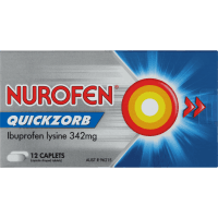 Quickzorb Ibuprofen Fast Pain Relief Caplets (12pk)