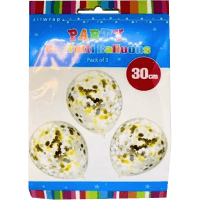Formal Confetti 30cm Balloons (3pk)