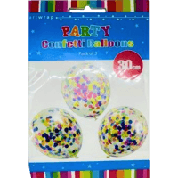 Multicolour Confetti 30cm Balloon (3pk)