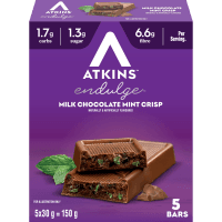 Endulge Milk Chocolate Mint Crisp Bars (5 x 30g)