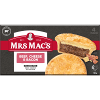 Beef, Cheese & Bacon Pies (4 x 175g)