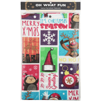 Oh What Fun Festive Flannelback Tablecloth (1ea)