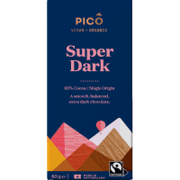 Vegan Organic Super Dark Chocolate Block (80g)