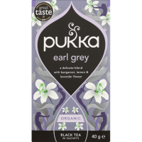 Delicate Earl Grey Organic Herbal Infusion Black Tea Sachets (20 x 2g)