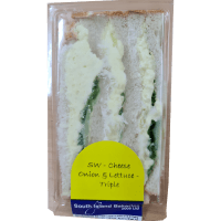 Cheese Onion & Lettuce Triple Sandwich (290g)