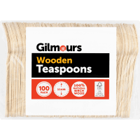 Disposable Teaspoons Wooden (100pk)