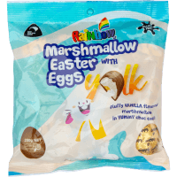Marshmallow Easter Eggs With Vanilla Flavour Yolk Foiled (200g)