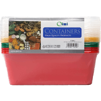 750ml Coloured Container & Lid Set (10pk)
