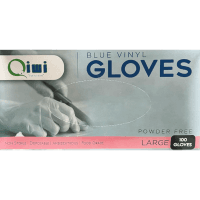 Vinyl Blue Powder Free Disposable Gloves Large (100pk)