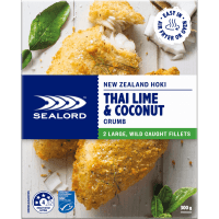 Hoki Thai Lime & Coconut Crumb Wild Caught Fillets (300g)