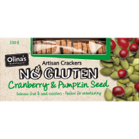 No Gluten Cranberry & Pumpkin Seed Artisan Crackers (100g)