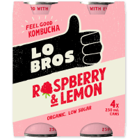 Raspberry & Lemon Kombucha (4 x 250ml)