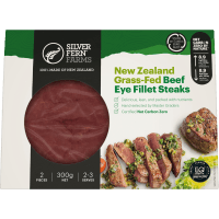 New Zealand Grass-Fed Beef Eye Fillet Steaks (300g)