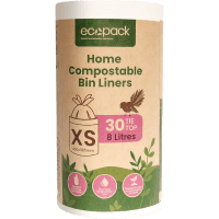 Home Compostable Xtra Small Tie Top Caddy Liners 8L (30pk)