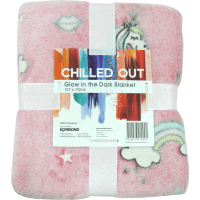 Chilled Out Winter Glow In The Dark Blanket (1ea)