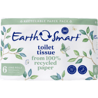 Recycled 2ply Long Toilet Rolls (6 x 360 sheets)