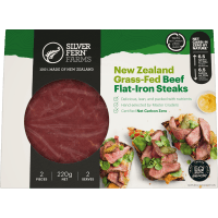 New Zealand Grass-Fed Beef Flat-Iron Steaks (220g)