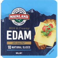 Mild & Creamy Edam Natural Cheese Slices (180g)