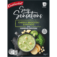 Sensations Cheesy Broccoli & Potato With Parmesan Croutons Soup (2 x 27g)
