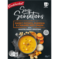Sensations Sweet Potato Pumpkin & Caramelised Onion With Roasted Garlic Croutons Soup (2 x 31.5g)