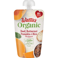 Organic Beef Butternut Pumpkin & Rice With Spinach 6+ Months Pureed (120g)