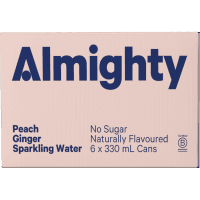 No Sugar Peach Ginger Sparkling Water (6 x 330ml)