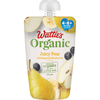 Organic Juicy Pear With Banana & Blueberries 4-6+ Months Pureed (120g)