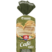 Cafe Olive Oil & Sea Salt English Muffins (6 x 65g)