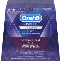 3D White Luxe Advance Seal White Strips Dental Whitening Kit (14pk)