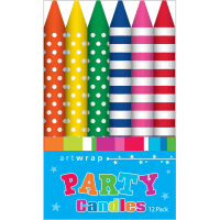 Small Bright Party Candles 8cm (12pk)