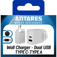 Type C & A Dual USB 3.6A Wall Charger (1pk)