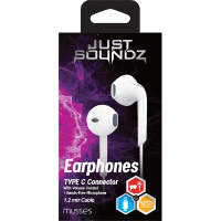 White Musses Type C Connector Volume Control Earphones (1ea)