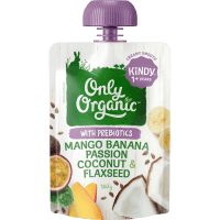 Mango Banana Passion Coconut Flaxseed Kindy 1+ Years (100g)