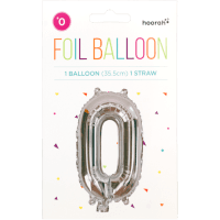 Silver Foil Balloon No.0 (1pk)
