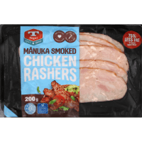 Free Range Manuka Smoked Chicken Rashers (200g)