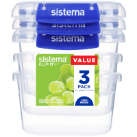 Klip It+ Rectangle Container 400ml (3pk)