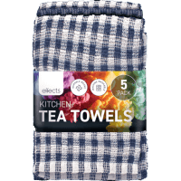 Kitchen Tea Towels 60cm Assorted (5pk)