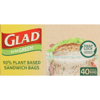 To be Green 50% Plant Based Snap Lock Sandwich Bags (40pk)