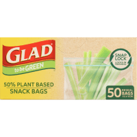 To be Green 50% Plant Based Snap Lock Snack Bags (50pk)