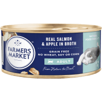Real Salmon & Apple In Broth Adult Cat Food (80g)