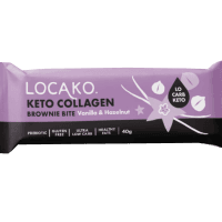 Keto Collagen Vanilla & Hazelnut Brownie Bite Bar (40g)